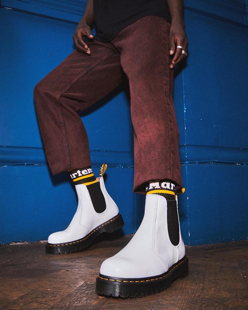 Dr Martens 2976 Bex Smooth Lær Ankelstøvletter Dame Hvite | Norge 83ILH